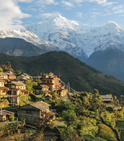 The town of Nagarkot in Nepal with the backdrop of the Himalayas - GapGuru